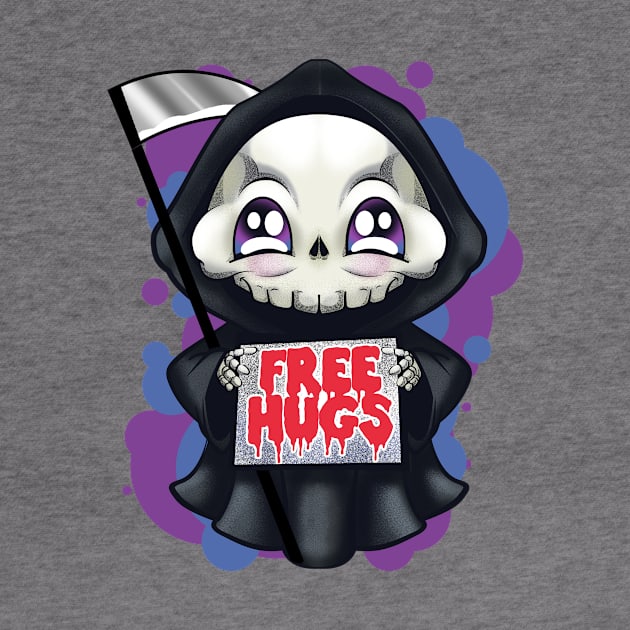 grim reaper free hugs cute and funny hallowen by the house of parodies